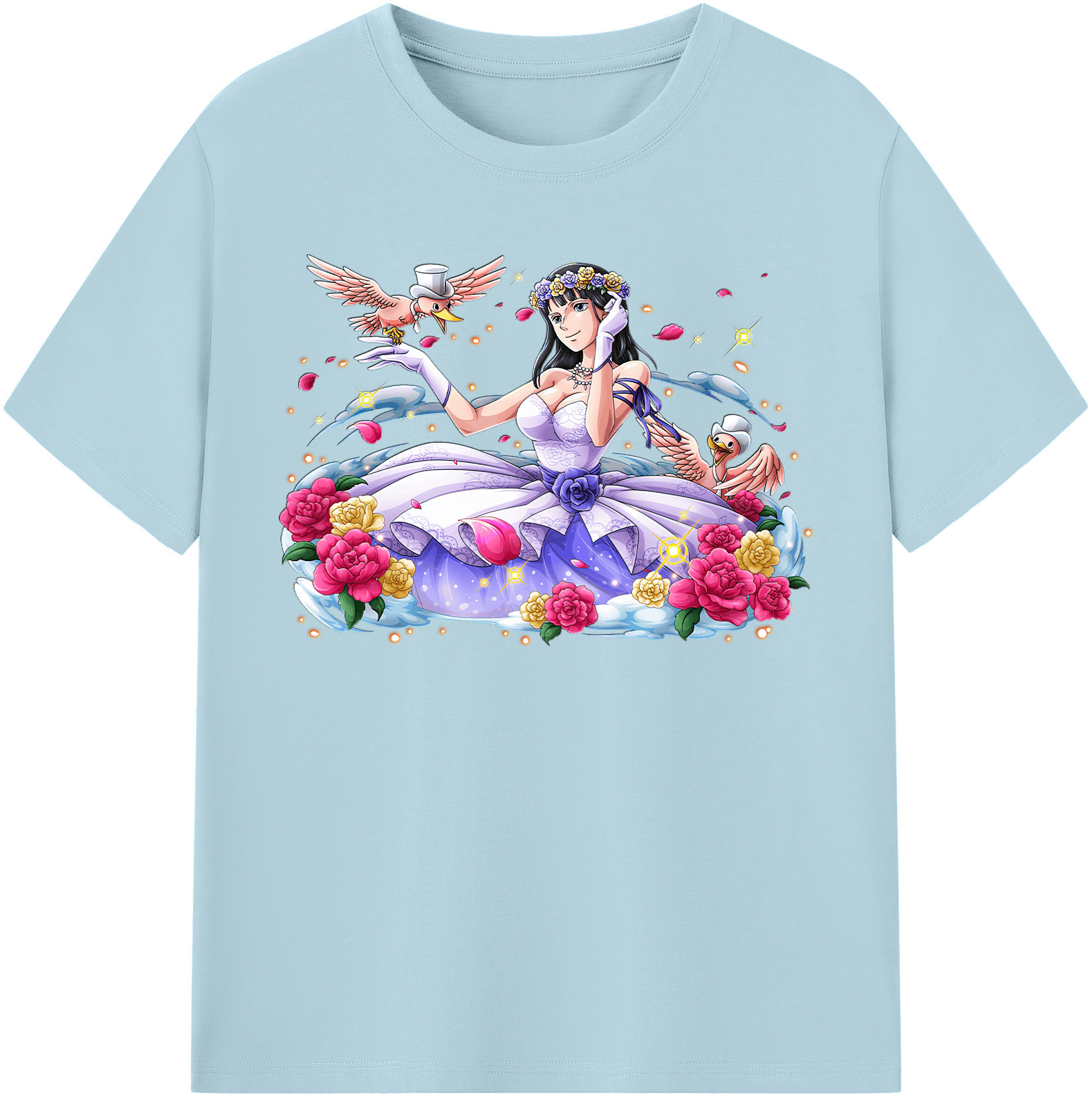 ワンピース ニコ・ロビン ONE PIECE Nico Robin 綿100％半袖Tシャツ（フロントプリント）